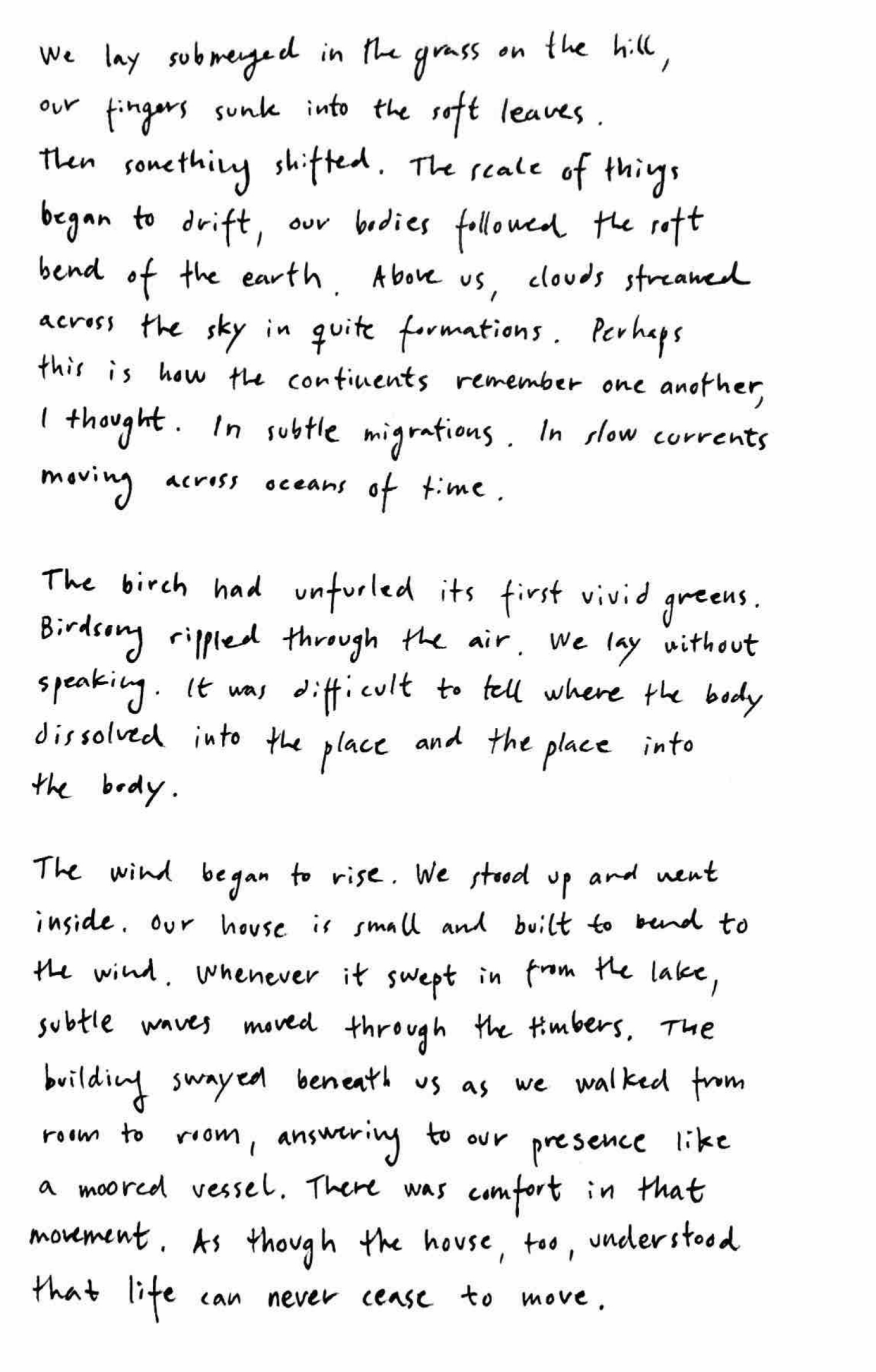 An Afternoon in Lymna, handwritten by Julia Andersson. A typed version is available above.