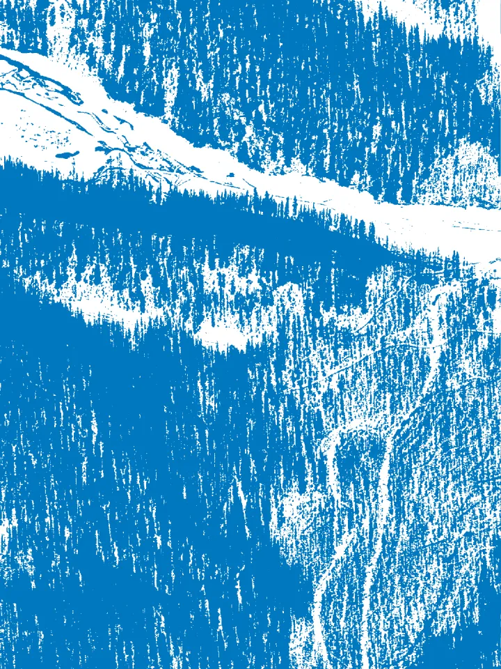 Detailed blue lines tracing the waterways and terrain of Lymna.